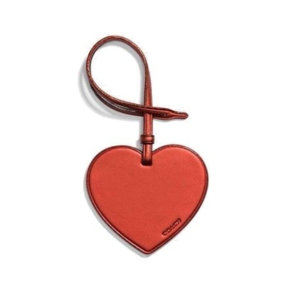 Coach Boxed Heart Ornament Handbag Keychain Charm